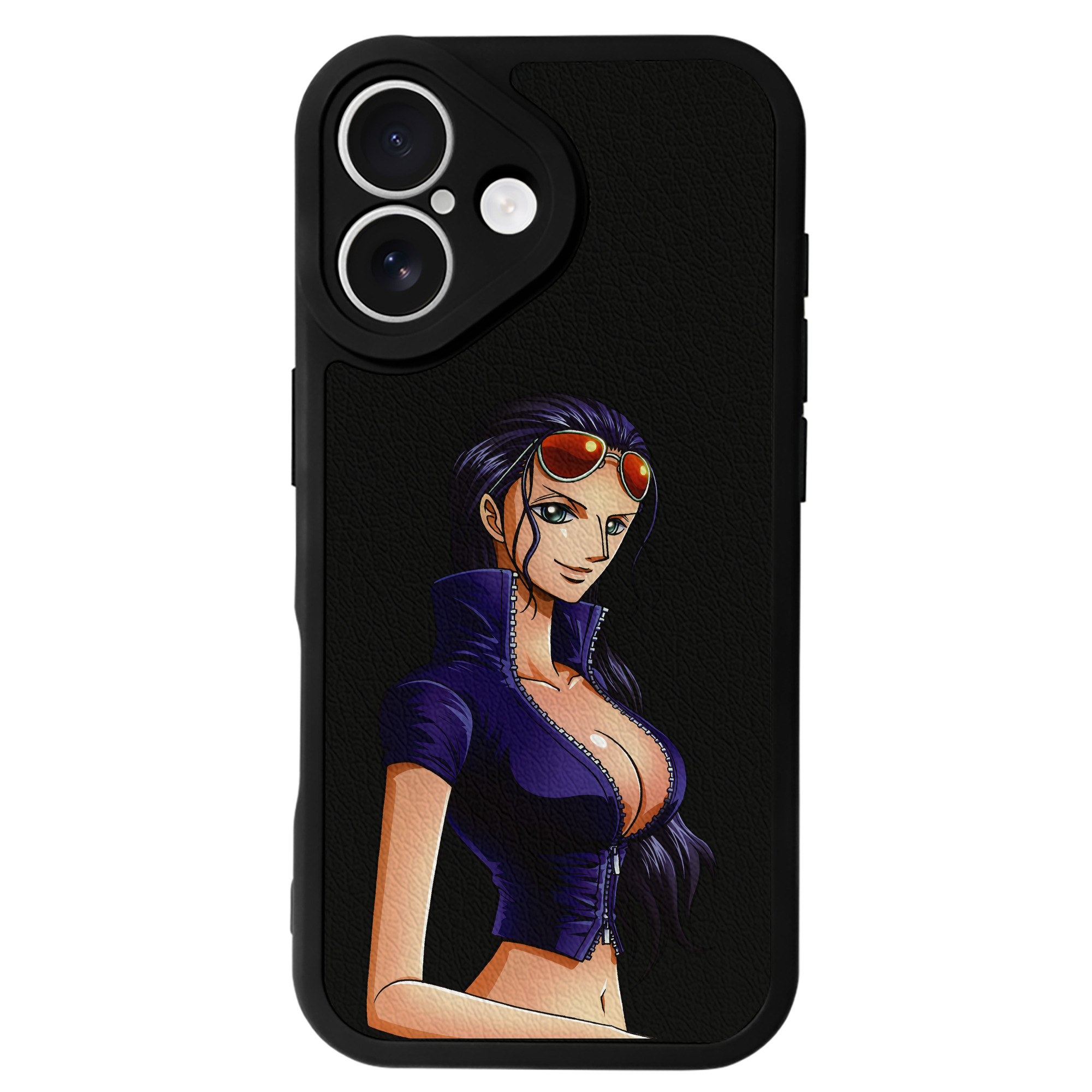 （画像用） ワンピース ニコ・ロビン ONE PIECE Nico Robin 【iPhone 16シリーズ対応】シリコンスマホケース（レザー調） 材質：シリコン